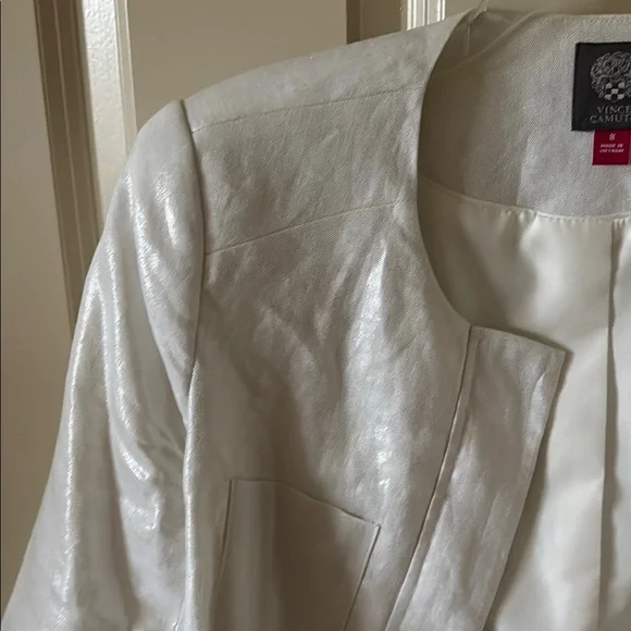 Vince Camuto Women's White Jacket Size 8 EUC - Picture 5 of 14